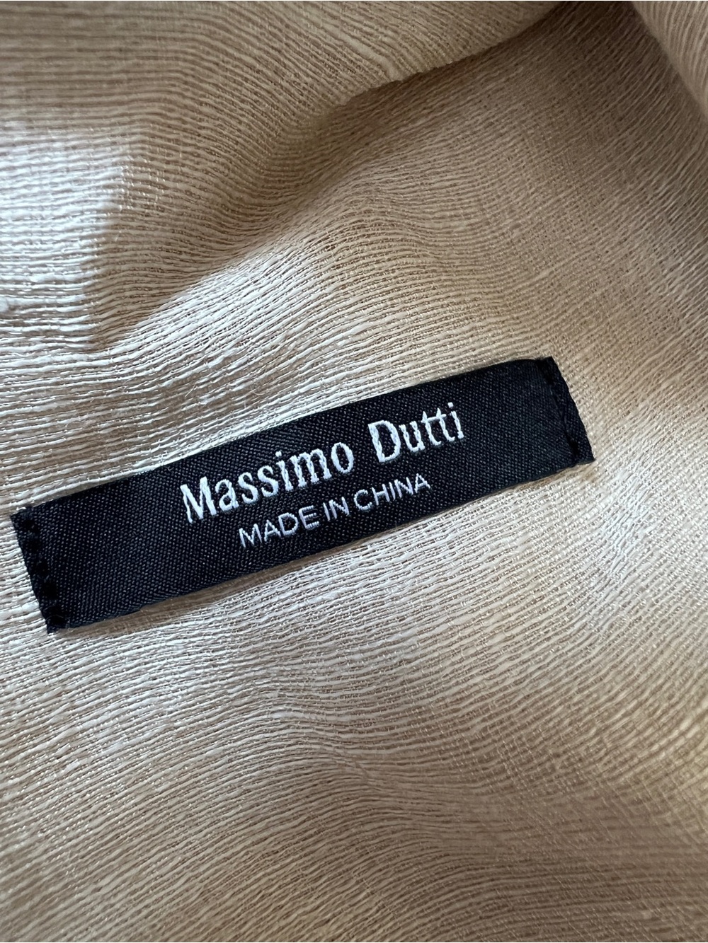 Massimo Dutti Linen Silk Bomber Jacket Beige Cropped Balloon Sleeve M women’s - Picture 6 of 11